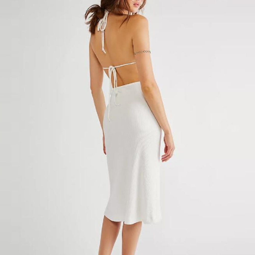Free People Margaret Open Back Midi Dress Medium - Picture 2 of 5